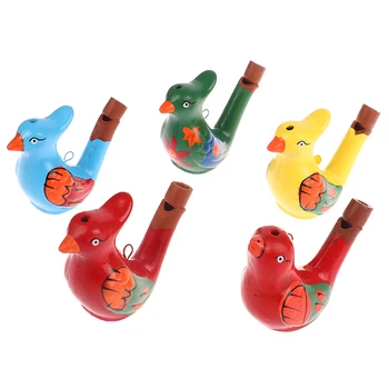 1Шт Цветной рисунок Водяная птица Свисток для раннего обучения ребенка Развивающая детская игрушка Музыкальный инструмент Музыкальная игрушка для купания