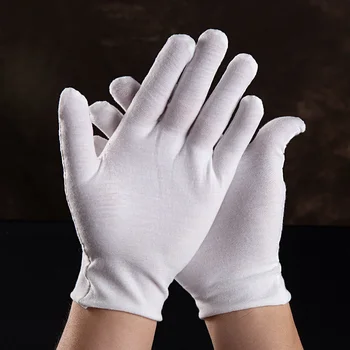 24 упаковки белых хлопчатобумажных перчаток, мягкие и удобные перчатки, платье для оркестра, Марширующий костюм, Парадный Смокинг, рабочие перчатки