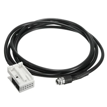 3,5 мм 12PIN женский черный комплект аудиовхода AUX адаптер музыкальный кабель провод для BMW E60 E61 E63 E64 адаптер AUX IN