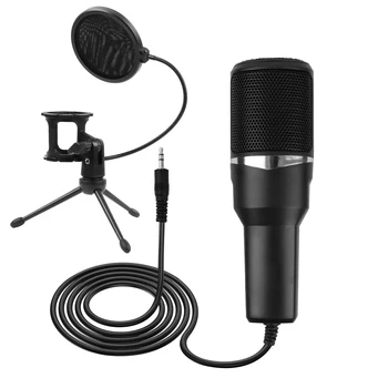3,5 мм USB Профессиональный микрофон Микрофон для мобильного телефона ПК Ноутбук Проводной Студийный микрофон Mikrofo для озвучивания вокала