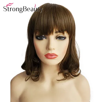 StrongBeauty Женские парики с длинными вьющимися волосами, синтетический парик из термостойких натуральных волос