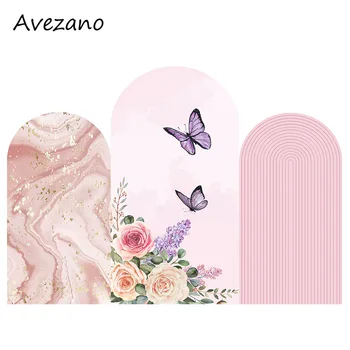 Арочный фон Avezano с обложки День Рождения девочки, Детский душ, Розовые Мраморные бабочки, Свадебный душ, декор для вечеринки, фон для фотографии