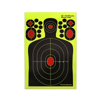 Бумажная флуоресцентная наклейка в виде гуманоида в половину роста, предназначенная для стрельбы, флуоресцентная наклейка на прицельный пистолет, винтовку, наклейка на мишень для стрельбы из пистолета