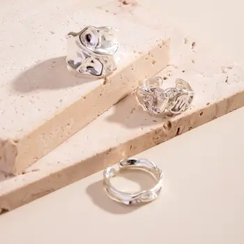 Геометрическое кольцо неправильной формы, ювелирные аксессуары из сплава, широкая пряжка для пальцев, оригинальный дизайн, Геометрическое открытое кольцо в корейском стиле
