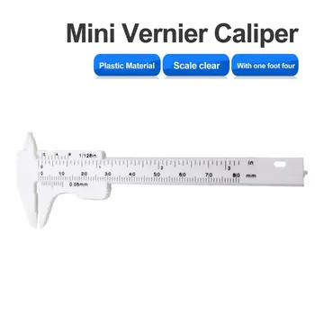 Двойная шкала 0-80 мм, Пластиковый штангенциркуль, Мини-линейка, точный измерительный инструмент, Стандартный штангенциркуль
