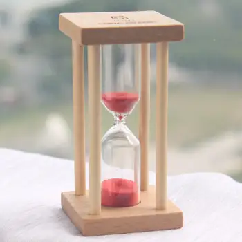 Деревянные песочные часы с четырехстоечным таймером, украшение для дома, маленькие песочные часы 1/3/5 минуты