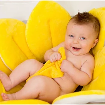 Детская ванночка с цветущим цветком, ванна для новорожденных, складная подушка в форме лотоса, коврик для ванны, переносное мягкое сиденье для ванны