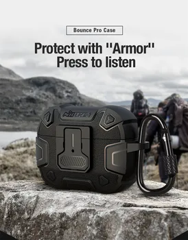 Для AirPods Pro 2 Чехол Nillkin Bounce Pro Armor Удобный защитный чехол противоударный