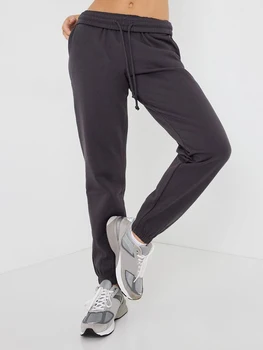 Женские эластичные спортивные штаны для бега трусцой, однотонные тренировочные брюки для бега с карманами, повседневные спортивные брюки для занятий спортом