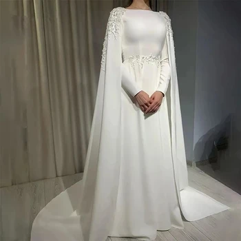 Классические свадебные платья, шаль с длинным рукавом, бальные платья, Винтажная кружевная наклейка 