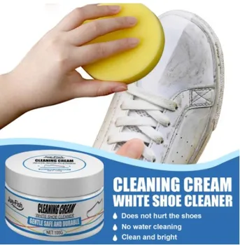 Крем для чистки белой обуви, многофункциональное пастообразное средство для удаления пятен, Очищающий уход за спортивной обувью 120 г