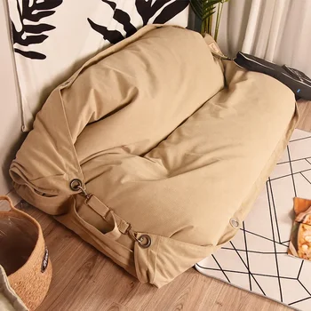 Ленивый диван Одноместный Негабаритный мешок для фасоли, Татами, кресло для спальни с двуспальной кроватью, диван-кровать для маленькой квартиры