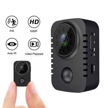 Мини-камера для тела 1080P Full HD, карманная камера ночного видения с функцией контроля движения, маленькая видеокамера для автомобилей, видеорегистратор PIR в режиме ожидания