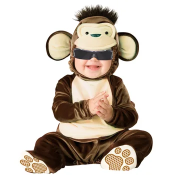 Мода 2024 года, Детский костюм животного на Хэллоуин, Милые толстовки без рукавов, наряжающийся комбинезон Унисекс для малышей, комбинезон для косплея 