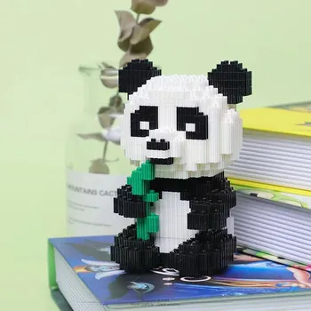 Модель животного Linkgo Panda 390 шт. Самоблокирующиеся кирпичи, наборы для сборки своими руками для детских развивающих мини-строительных блоков, игрушек