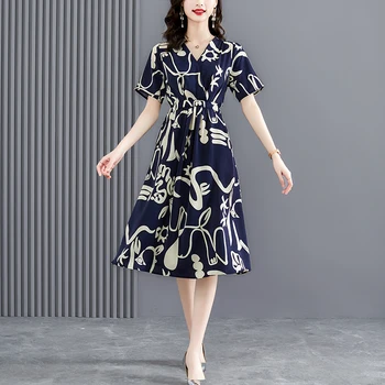 Новое платье 2023 года, женская летняя одежда, демонстрирующая тонкий темперамент, ретро-платье