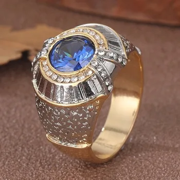 Новое сверкающее голубое кольцо с круглым кристаллом Циркона для женщин, модная одежда для девочек, Элегантная невеста, свадебные украшения для помолвки, подарки для вечеринок