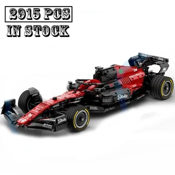 Новый MOC-138528 C43 F1 Team Stake Масштаб 1:8 Модель Гоночного автомобиля Формулы-1 Buiding Kit Creators Block Bricks Детские Игрушки Подарки На День рождения