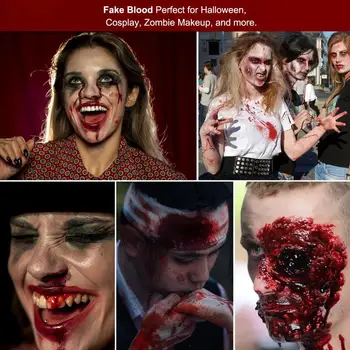 Носовые кровотечения с эффектом фальшивой крови Реалистичная поддельная кровь для Хэллоуина для косплея с эффектом раны 50 г Вариантов плазменного макияжа