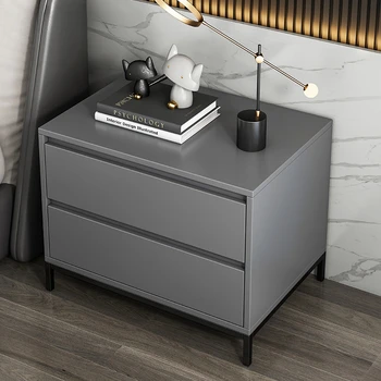 Официальный прикроватный столик HOOKI Современный минималистичный итальянский Прикроватный столик высокого класса, шкаф для хранения в спальне, Новый шкафчик