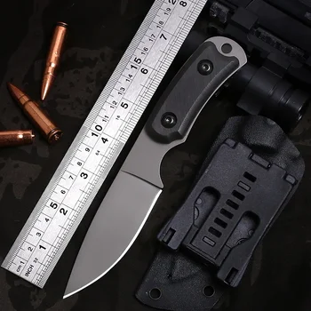 Охотничий нож для выживания на открытом воздухе с фиксированным лезвием для мужчин, военно-тактические карманные ножи высокой твердости для кемпинга и рыбалки