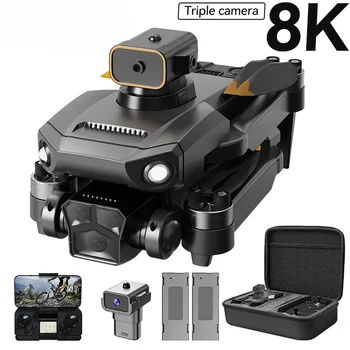 Профессиональный обход препятствий, двойная HD камера, подарки для дронов, игрушки, P8 Pro 8K Drone, 5G Бесщеточный мотор, складной квадрокоптер