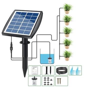 Солнечное Орошение Солнечная Система Автоматического Полива Комплект Автоматического Капельного Орошения на Солнечных батареях Самополивающиеся Устройства с Датчиком воды