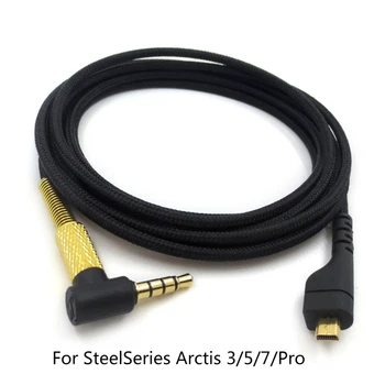 Съемный 3,5 мм кабель для игровых наушников с регулятором громкости 2 м для игровых гарнитур Arctis 3 5 7 Кабель-шнур