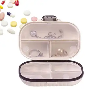 Таблетки Удобной Переноски Коробка Небольшой Органайзер Для Таблеток 7 Отсека Медицины Таблетки Случае Таблетки Организатор Медицина Коробка Лекарств Рыбий Жир