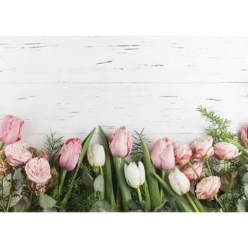 Фон для фотосъемки на деревянной доске с розовыми цветами, Виниловый фон на заказ для влюбленных, свадебный фотосет на День Святого Валентина, Любимое фото