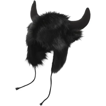 Шапка с изображением животного, роговая шапка с изображением животного, плюшевая кепка, маскарадная кепка для вечеринки